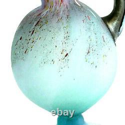 RARE Tubi Vadan Fused Glass & Copper Vessel Romania 12' Tall Signed