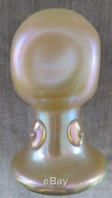 Rare Vintage Steuben Aurene #150 Gold Iridescent Art Glass Vase Sig