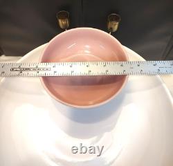 RARE Vintage Laughlin KENILWORTH White Pink Turquoise Shrimp Bowl Chip & Dip Set