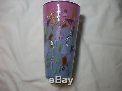 Richard Marquis 8 Marquetry Art Glass Vase Nr