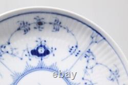 ROYAL COPENHAGEN Denmark Blue Fluted Lace Porcelain Footed Bowl Compote