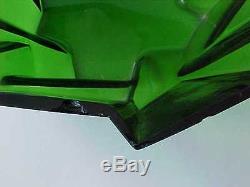 RUBA ROMBIC CONSOLIDATED JUNGLE GREEN GLASS LARGE BERRY BOWL & 5 FTD BERRY BOWL