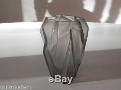 RUBA ROMBIC Reuben Haley Glass Vase 6 1/2 Silver Art DECO Rare Extremely RARE