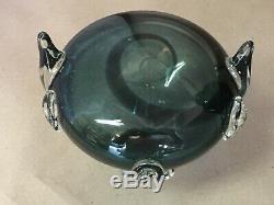 Rare 1955 Blenko Kitty Cat Decanter 16 Charcoal Glass Wayne Husted Design 5510L