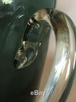 Rare 1955 Blenko Kitty Cat Decanter 16 Charcoal Glass Wayne Husted Design 5510L