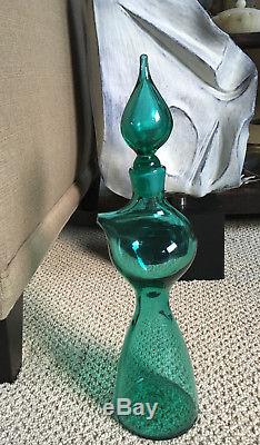 Rare 1958 Wayne Husted Spouted Blenko Glass Decanter # 5823