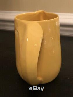 Rare 1970's Vintage Elsa Peretti for Tiffany Yellow Pottery Pitcher