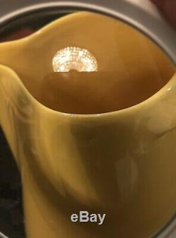 Rare 1970's Vintage Elsa Peretti for Tiffany Yellow Pottery Pitcher