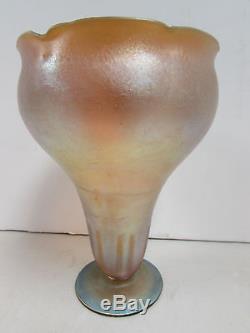 Rare Antique c. 1930's Douglas Nash 7.5 Iridescent Favrile Vase E101