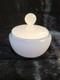 Rare Archimede Seguso Murano Blue Alabastro Opaline Covered Glass Geode Bowl Vtg