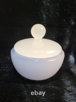 Rare Archimede Seguso Murano Blue Alabastro Opaline Covered Glass Geode Bowl Vtg