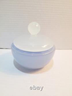 Rare Archimede Seguso Murano Blue Alabastro Opaline Covered Glass Geode Bowl Vtg