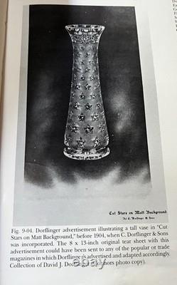 Rare Dorflinger American Brilliant Cut Glass Stars On A Matte Background Nappy
