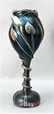 Rare & Early 16.25 CHARLES LOTTON Lava Art Glass Vase c. 1975