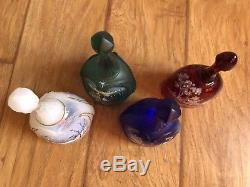 Rare Fenton Art Glass Christmas Bell Lot Limited #d Hand Painted Signed USA Made