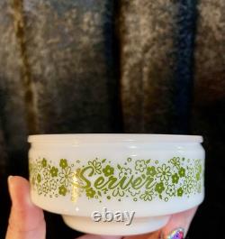 Rare Gemco Pyrex Crazy Daisy Spring Blossom Condiment Lazy Susan Server 70s GUC