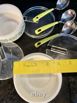 Rare Gemco Pyrex Crazy Daisy Spring Blossom Condiment Lazy Susan Server 70s GUC