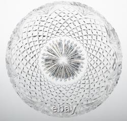 Rare Gerry Daly Signed Crystal Cut Glass Kinsale Scalloped Bowl 8.5x6in 4lbs