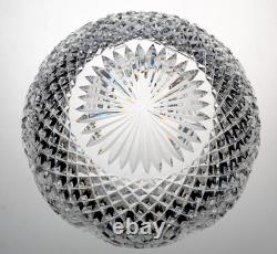 Rare Gerry Daly Signed Crystal Cut Glass Kinsale Scalloped Bowl 8.5x6in 4lbs