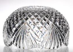 Rare Gerry Daly Signed Crystal Cut Glass Kinsale Scalloped Bowl 8.5x6in 4lbs
