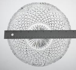 Rare Gerry Daly Signed Crystal Cut Glass Kinsale Scalloped Bowl 8.5x6in 4lbs