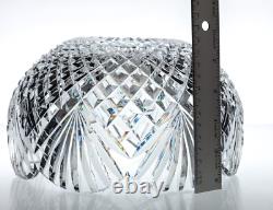 Rare Gerry Daly Signed Crystal Cut Glass Kinsale Scalloped Bowl 8.5x6in 4lbs