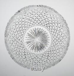 Rare Gerry Daly Signed Crystal Cut Glass Kinsale Scalloped Bowl 8.5x6in 4lbs