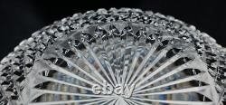Rare Gerry Daly Signed Crystal Cut Glass Kinsale Scalloped Bowl 8.5x6in 4lbs
