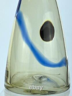 Rare Handmade Blenko Glass 7602-WH Kaleidoscope Decanter Wayne Husted Design