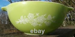 Rare Htf Pyrex Lime Butterfly Gold Bouquet Cinderella Bowl 443 Sample Prototype