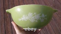 Rare Htf Pyrex Lime Butterfly Gold Bouquet Cinderella Bowl 443 Sample Prototype