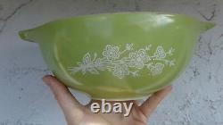 Rare Htf Pyrex Lime Butterfly Gold Bouquet Cinderella Bowl 443 Sample Prototype