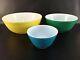 Rare Pyrex Primary Colors Nesting Mixing Vintage Bowls #400