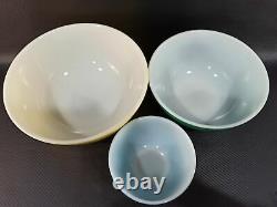 Rare Pyrex Primary Colors Nesting Mixing Vintage Bowls #400