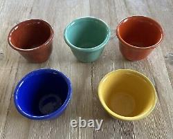 Rare VTG Bauer USA Pottery Ringware Beehive Custard Cups Set of 5 Multicolor