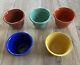 Rare VTG Bauer USA Pottery Ringware Beehive Custard Cups Set of 5 Multicolor