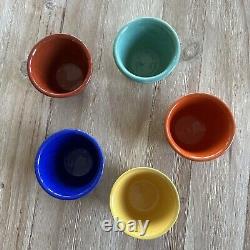 Rare VTG Bauer USA Pottery Ringware Beehive Custard Cups Set of 5 Multicolor