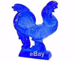 Rare Vintage Fenton Art Glass Periwinkle Blue Chanticleer 10 Rooster