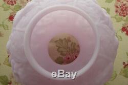 Rare Vintage Fenton Lavender Satin Poppy Double Ball Gone With The Wind Lamp