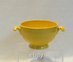 Rare Vintage Fiesta Yellow Covered Onion Soup Bowl No LID Nice