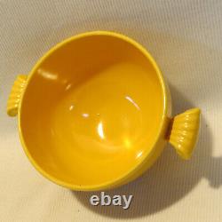 Rare Vintage Fiesta Yellow Covered Onion Soup Bowl No LID Nice