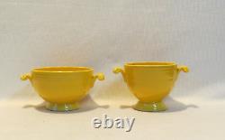 Rare Vintage Fiesta Yellow Covered Onion Soup Bowl No LID Nice