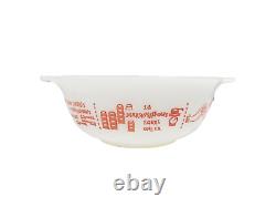 Rare Vintage Glasbake Pyrex Homemaker J-2357 Ingredient Conversion Bowl