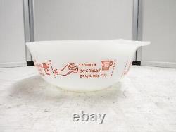 Rare Vintage Glasbake Pyrex Homemaker J-2357 Ingredient Conversion Bowl
