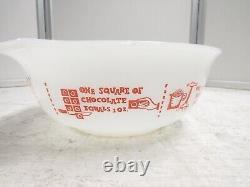 Rare Vintage Glasbake Pyrex Homemaker J-2357 Ingredient Conversion Bowl