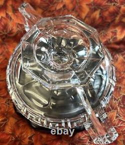 Rare Vintage Heisey Greek Key Clear Glass Compote 8 X 3