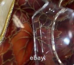 Rare Vintage Heisey Greek Key Clear Glass Compote 8 X 3