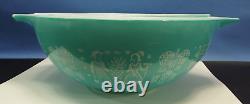 Rare Vintage PYREX Amish Butterprint Cinderella Nesting Mixing Bowls Set 3 Teal