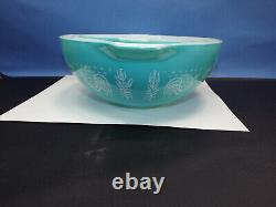 Rare Vintage PYREX Amish Butterprint Cinderella Nesting Mixing Bowls Set 3 Teal