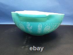 Rare Vintage PYREX Amish Butterprint Cinderella Nesting Mixing Bowls Set 3 Teal